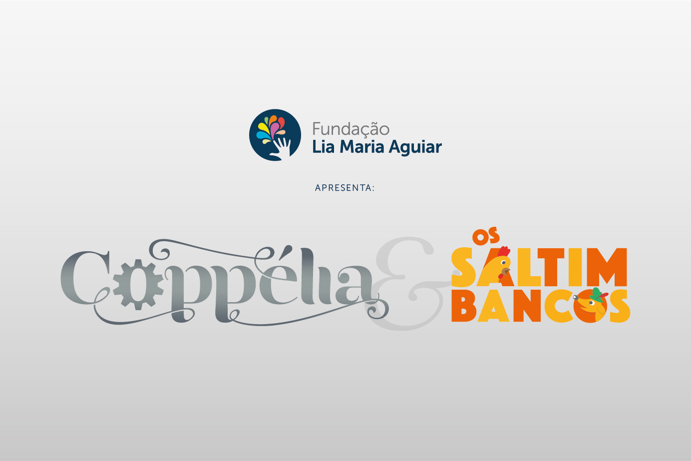 Para os espetáculos do Núcleo de Dança de 2016, a Wagalume desenvolveu logotipos especiais para as apresentações Saltimbancos e Coppélia