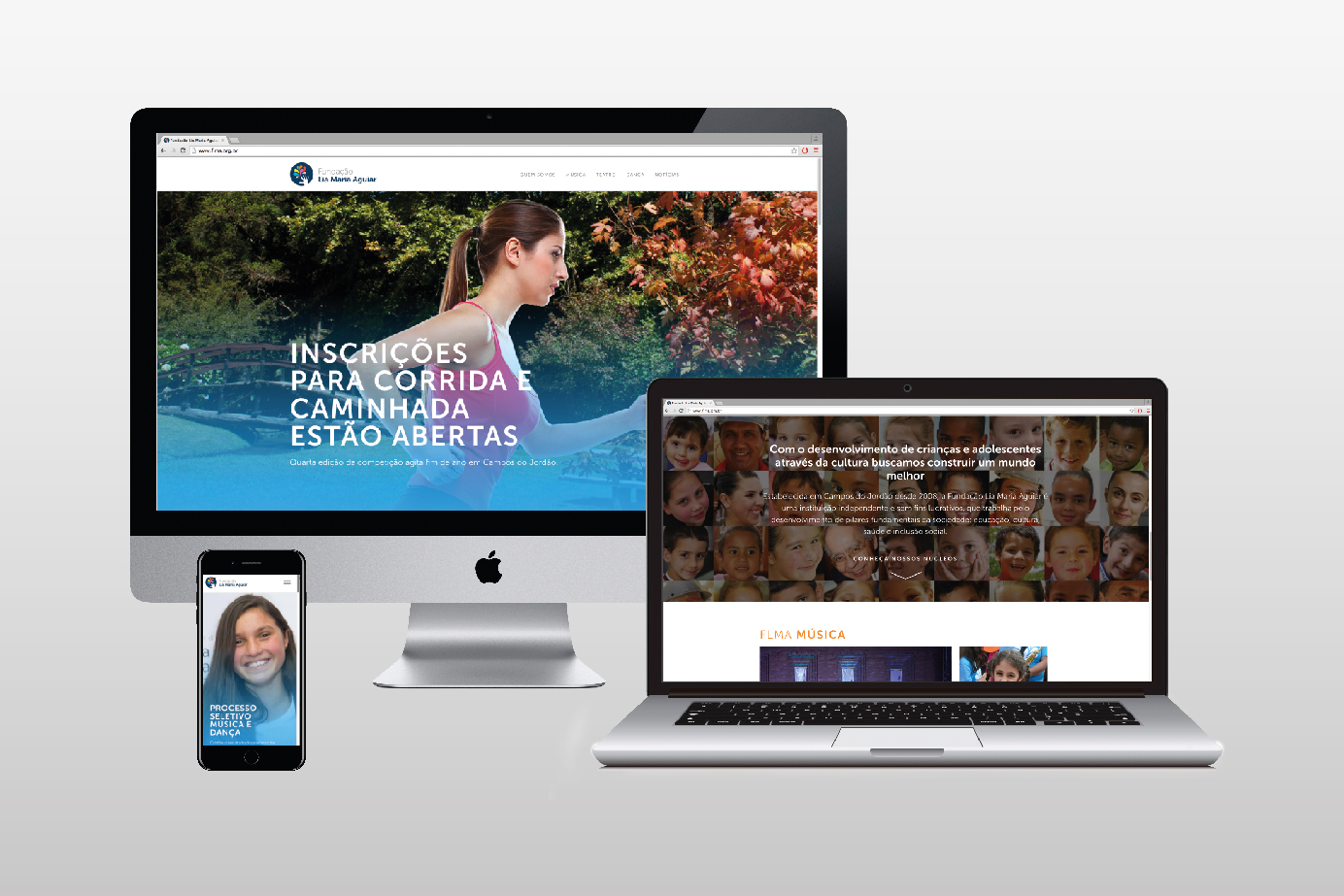 Junto com a nova marca, a Wagalume desenvolveu um novo site para a Fundação, com conteúdo atualizado e uma nova identidade visual