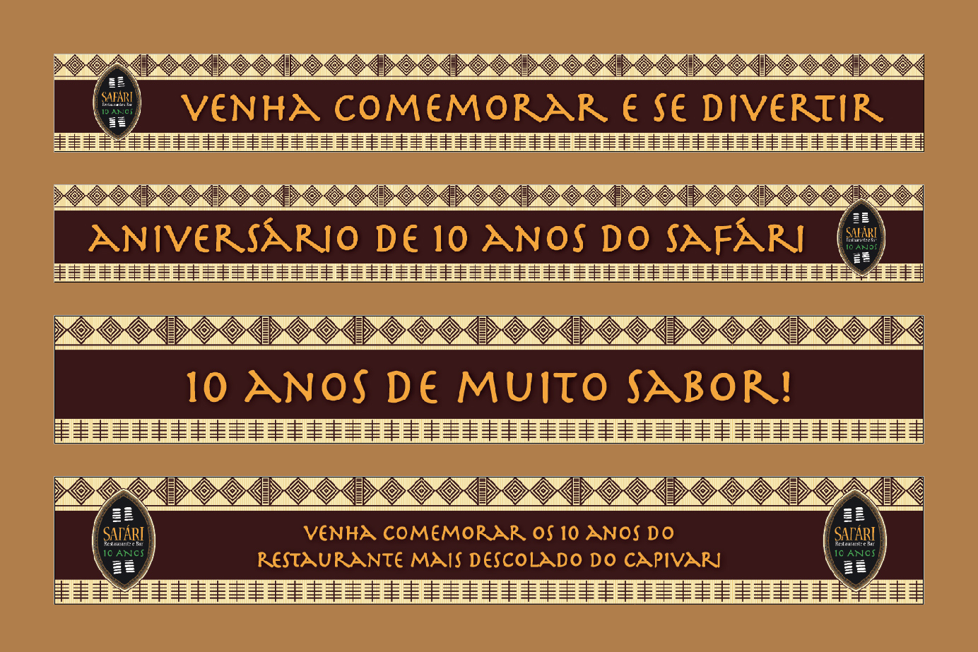 Com uma decoração temática, os 10 anos do Bar e Restaurante Safári foram comemorados com sorteio de brindes e viagens exclusivas